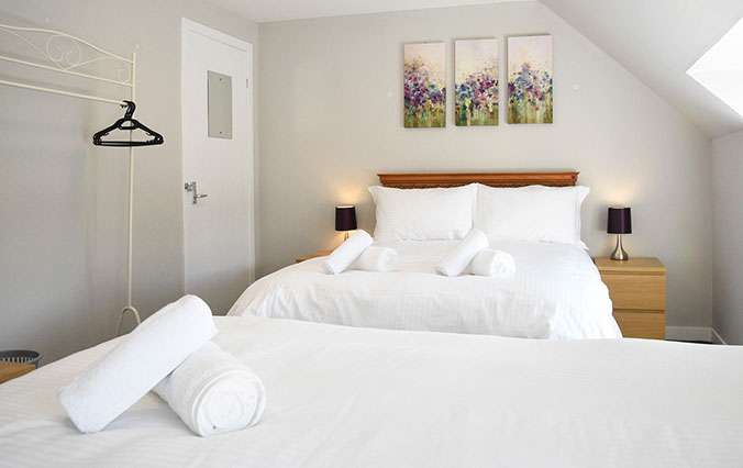 Family Triple room accommodation in Portree at Rooms on the High Street with WIFI