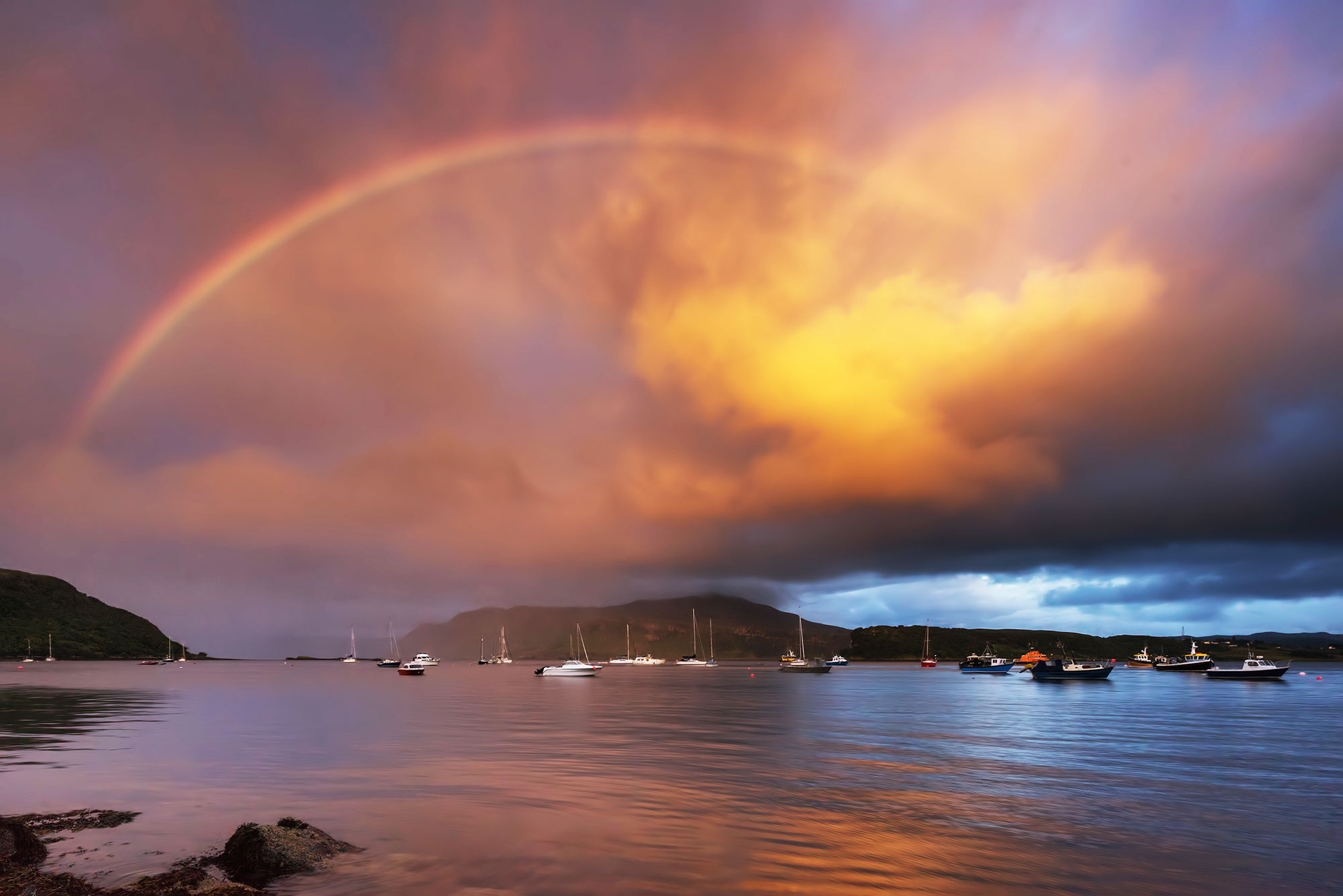Portree is located in the centre of the Isle of Skye